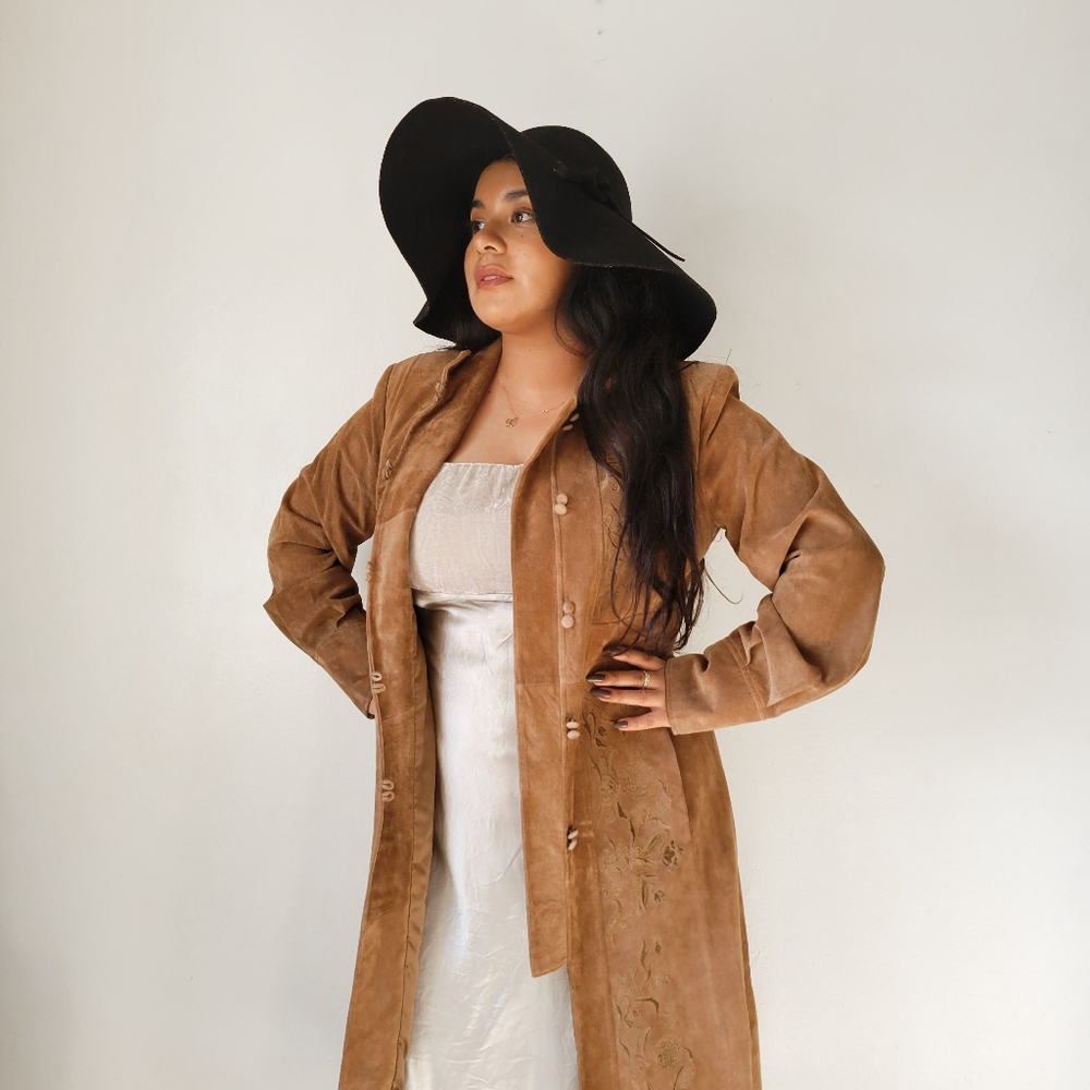 Vintage Margaret Godfrey Suede Long Coat
